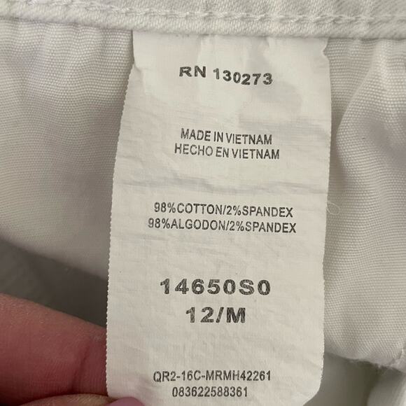 Riders by Lee Girls Bermuda Shorts 12 White Mid Rise Gorpcore Casual Basics - Picture 8 of 10